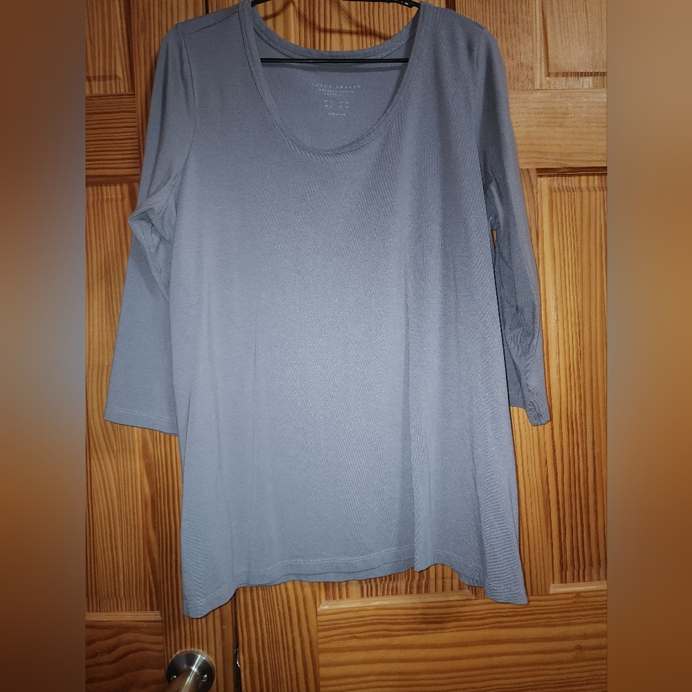 Susan Graver 1x 3/4 sleeve weekend tee